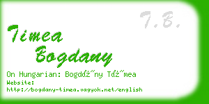 timea bogdany business card